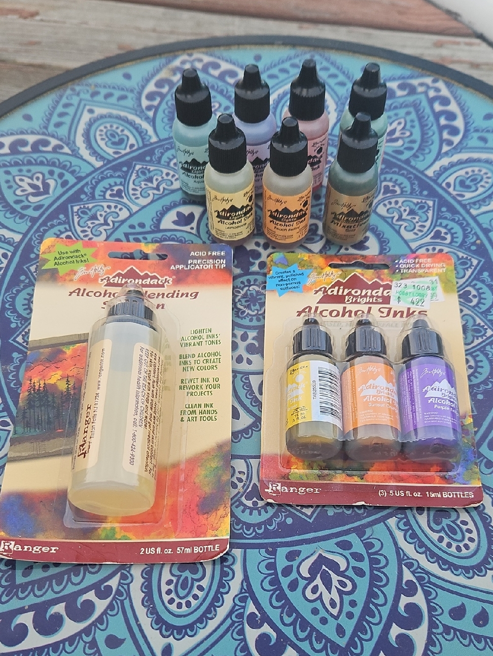 Adirondack Alcohol Ink Set with Blending Solution - Multicolor